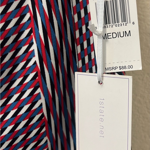 1State Skirt Size M  SHELL:    98% COTTON 2%SPANDEX BINDING: 98%COTTON 2%SPANDEX - Picture 6 of 9